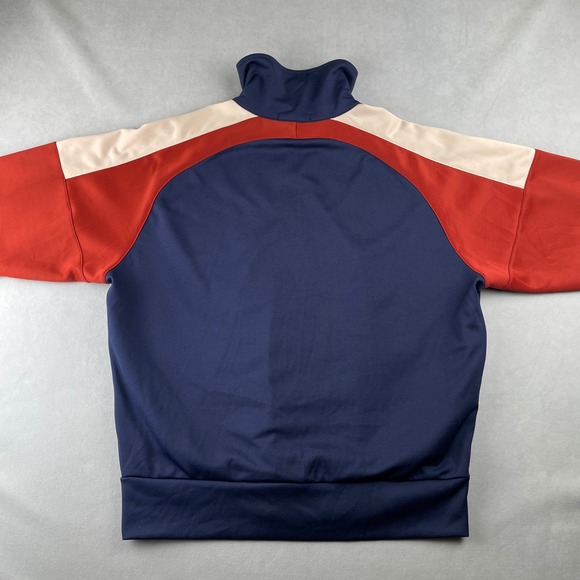 EPTM Track Jacket Mens L Navy Red Cream Full Zip Colorblock Stretch Streetwear - Picture 3 of 8